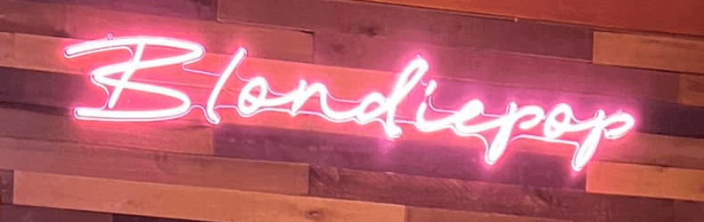 BlondiePop neon sign